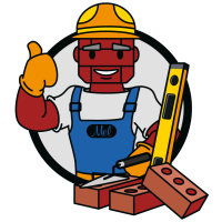 baksteenmel-building-supply-contact-mascot-logo